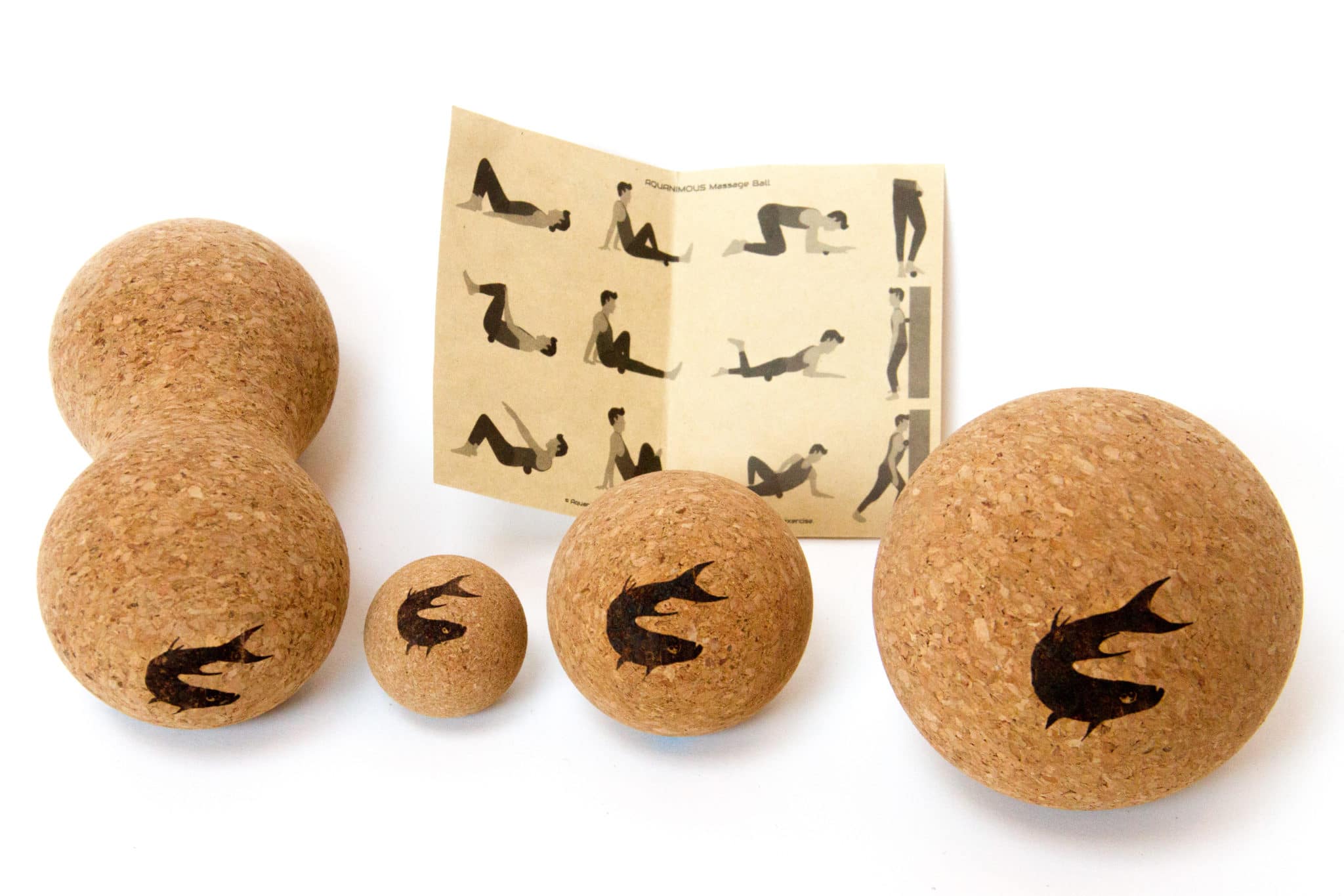 Set of 4 Cork Massage Balls Aquanimous