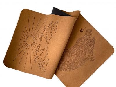 AQ Yoga Mat – Natural Cork and Rubber – Anti-Slip Lightweight – Sunny Seas Design
